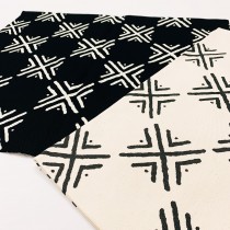 韓國2T棉布-黑白幾何 (白色款)